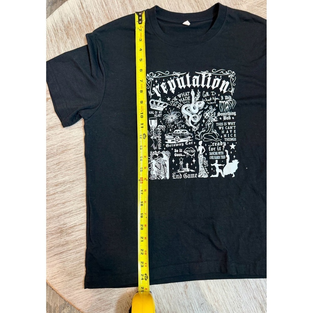 Taylor Swift Reputation Album Graphic T-Shirt Black Small TS - Picture 3 of 8
